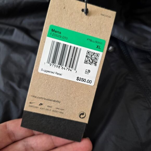 Nike Culture of Football Oversized Therma-FIT Soccer Parka Men's XL FZ0529-010 - Picture 6 of 7